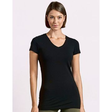 Promodoro E3087 Women´s Slim Fit V-Neck-T Long