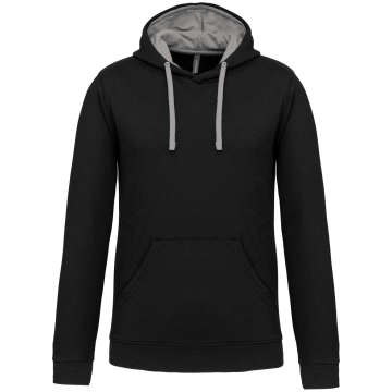 Kariban K446 Sweater met contrasterende capuchon - Zwart