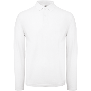 B&C CGPUI12X ID.001 Men's long-sleeve polo shirt White 3XL