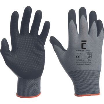 CERVA 01080153 SW 91 nylon/nitril+dots handschoenen