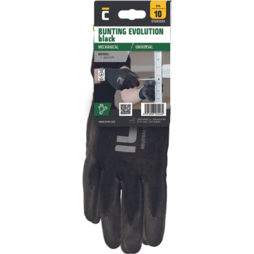 CERVA 01080045BN BUNTING BLACK EVO handshoen blister