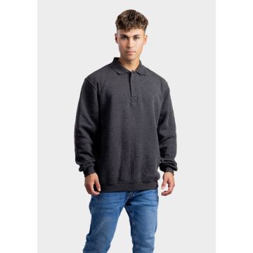L&S Polosweater for him LEM3210 - Grijs