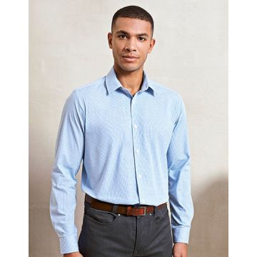 Premier Workwear PW220 Men´s Microcheck (Gingham) Long Sleeve Cotton Shirt