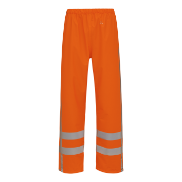 Elka 022400R Dry Zone Visible Hi-Vis Rain Trousers with Vertical Reflective Stripes
