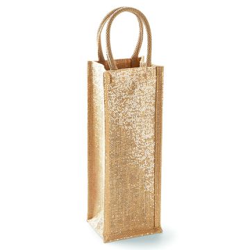Westford Mill WM433 Shimmer Jute Bottle Bag