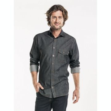 Chaud Devant 631 Shirt Men Antra Denim Stretch