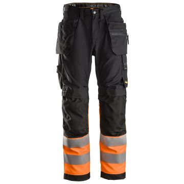Snickers Workwear 6233 AllroundWork, High-Vis Work Trousers with Holster Pockets Class 1