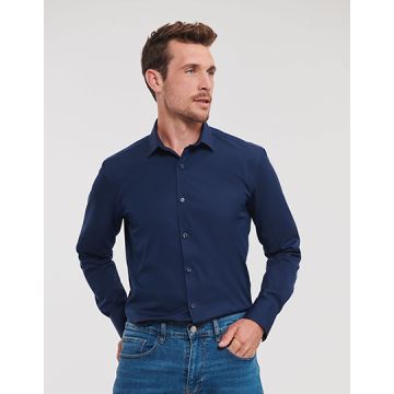 Russell Athletic Collection Z960 Men's Long Sleeve Fitted Ultimate Stretch Shirt
