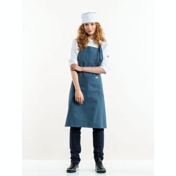 Chaud Devant 502 Bib Apron Amar Blue Mélange