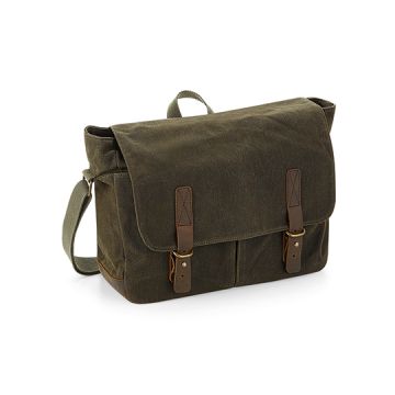 Quadra QD653 Heritage Waxed Canvas Messenger