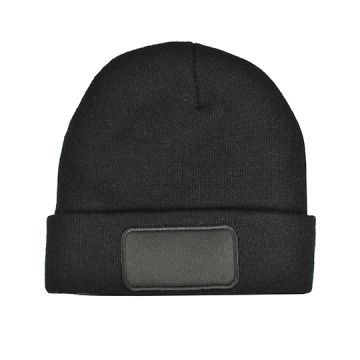 L-merch C1451 Knitted Hat With Patch