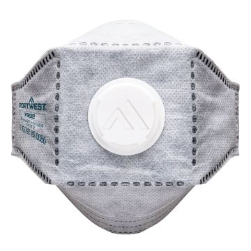 Portwest P392 EAGLE FFP3 Koolstof gevouwen plat masker (Pk10)