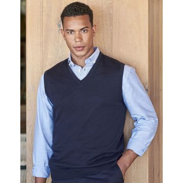 Henbury W724 Men´s Lightweight Sleeveless V-Neck Jumper