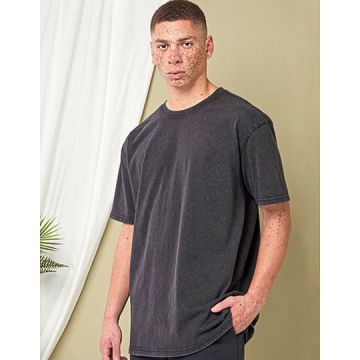 Build Your Brand BY189 Acid Washed Heavy Oversize Tee