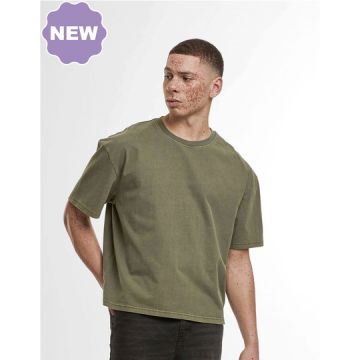 Build Your Brand BY435 Vintage Cropped Heavy Oversize Tee