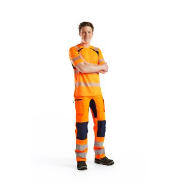Blaklader 1585 High Vis werkbroek met stretch - Oranje