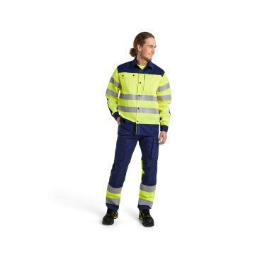 Blaklader 1551 High Vis Werkbroek met stretch - Blauw