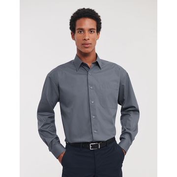 Russell Athletic Collection Z934 Men's Long Sleeve Classic Polycotton Poplin Shirt