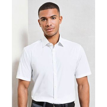 Premier Workwear PW246 Men´s Stretch Fit Poplin Short Sleeve Cotton Shirt