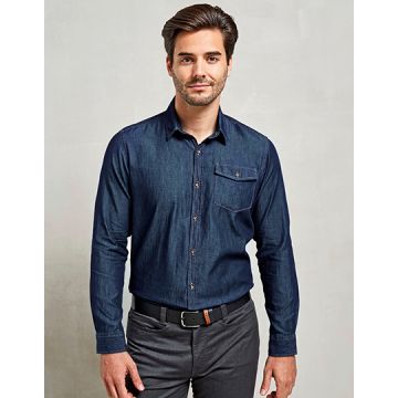 Premier Workwear PW222 Men´s Jeans Stitch Denim Shirt