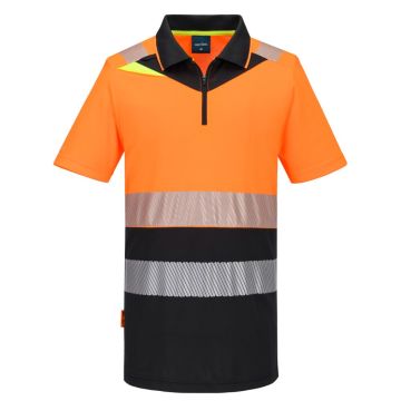 Portwest DX435 DX4 Hi-Vis polo korte mouw met rits