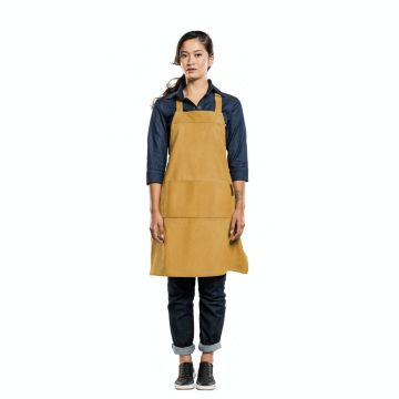 Chaud Devant 519 Bib Apron Base Yellow Velvet