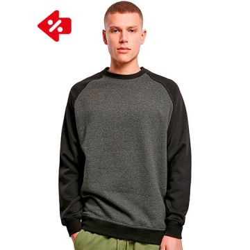 Build Your Brand BY076 Raglan Crewneck