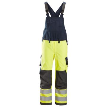 Snickers Workwear 6060 ProtecWork, Bib & Brace Pants, High-Visibility Class 2