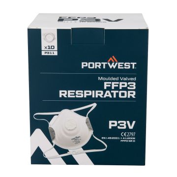Portwest P311 FFP3 Koolstof Masker met Ventiel (pk10)