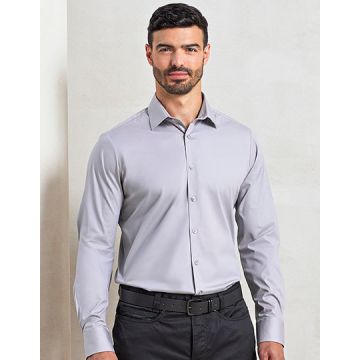 Premier Workwear PW244 Men´s Stretch Fit Poplin Long Sleeve Cotton Shirt