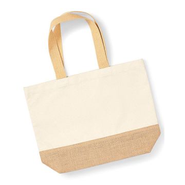 Westford Mill WM451 Jute Base Canvas Bag