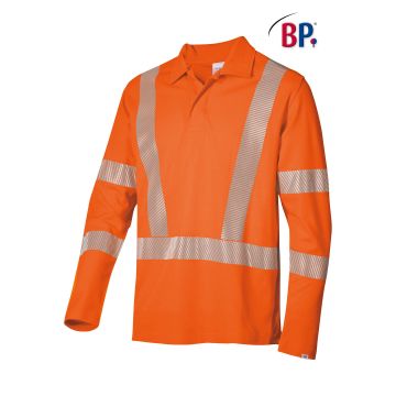 BP 2133-261-85 Long Sleeve Poloshirt with High Visibility