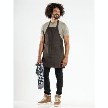 Chaud Devant 513 Bib Apron Base Brown Denim