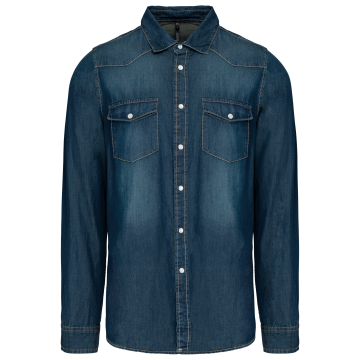 Kariban K519 Heren denim overhemd lange mouwen