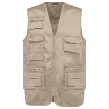 WK. Designed To Work WK609 Gevoerde uniseks gilet van polykatoen multizakken