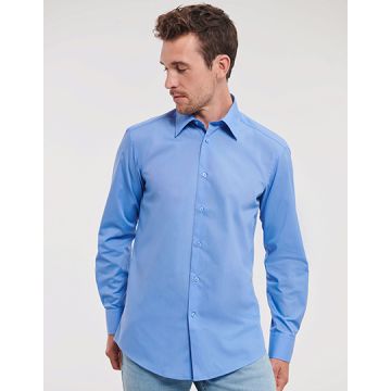 Russell Athletic Collection Z924 Men's Long Sleeve Tailored Polycotton Poplin Shirt