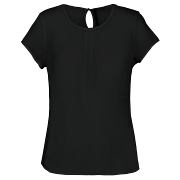 Kariban K5002 Damesblouse in crêpe met korte mouwen