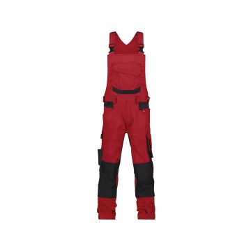 DASSY 400163 Tronix Bretelbroek met stretch en kniezakken - Rood