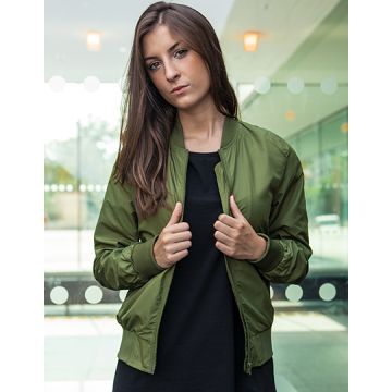 Build Your Brand BY044 Ladies´ Nylon Bomber Jacket