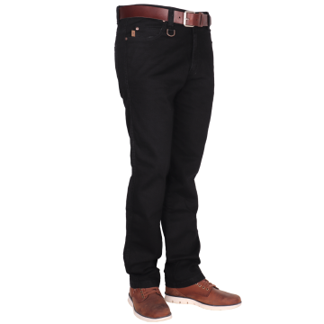CrossHatch TRUCKER BLACK STRETCH Men's Stretch 5 Pocket Regular Fit