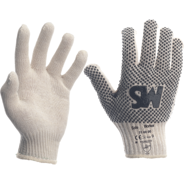 CERVA 01060036 SW 7160 POL/COT. GLOVE PVC DOTS