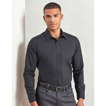 Premier Workwear PW204 Men´s Long Sleeve Fitted Poplin Shirt