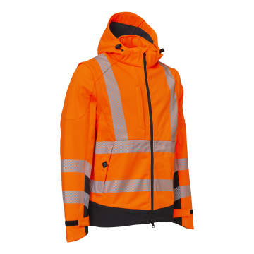Elka 117300R Visible Xtreme Softshell Jacket with Detachable Sleeves