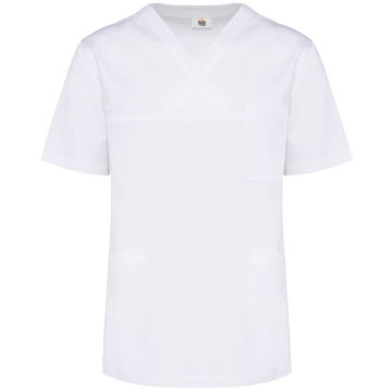 WK. Designed To Work WK507 Unisex tuniek met korte mouwen van polykatoen