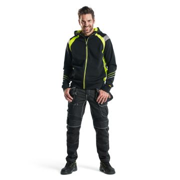 Blaklader 3433 Hooded sweatshirt full zip Visible