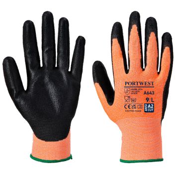 Portwest A643 Amber snijbestendige Handschoen -  Nitril Schuim