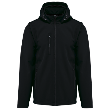 Kariban K422 3-laags uniseks softshelljas met afneembare capuchon en mouwen