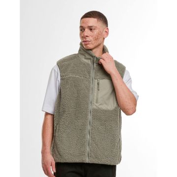 Build Your Brand BY407 Bonded Sherpa Vest