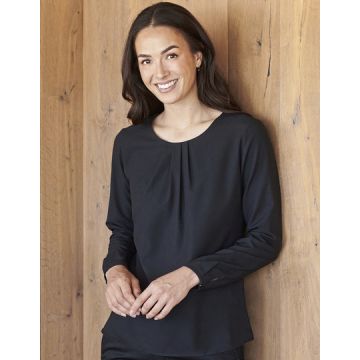 Henbury W598 Ladies´ Pleat Front Long Sleeved Blouse