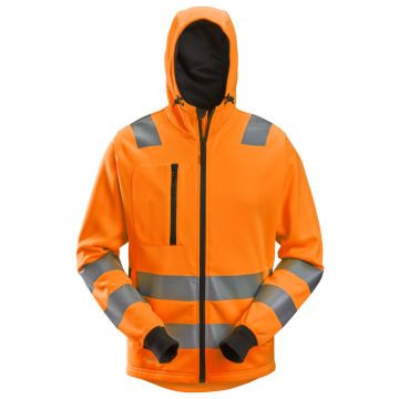 Snickers Workwear 8039 AllroundWork, High-Vis Hoodie with Zip KL2/KL3